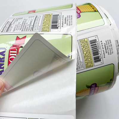 Druk CMYK Naklejki winylowe Opakowania na butelki do żywności Etykiety w rolkach Klej Dostosowana drukarka Etykieta do produktów spożywczych