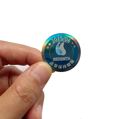 Dostosowane logo Made Label Holograficzna naklejka Efekt tęczy Niestandardowa naklejka z hologramem