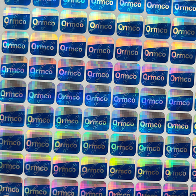 Dostosowane logo Made Label Holograficzna naklejka Efekt tęczy Niestandardowa naklejka z hologramem