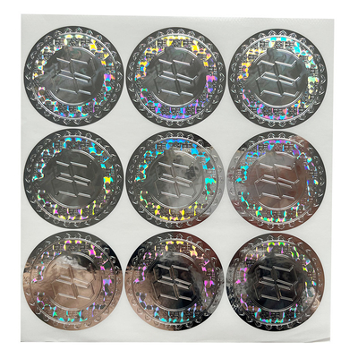 Dostosowane logo Made Label Holograficzna naklejka Efekt tęczy Niestandardowa naklejka z hologramem