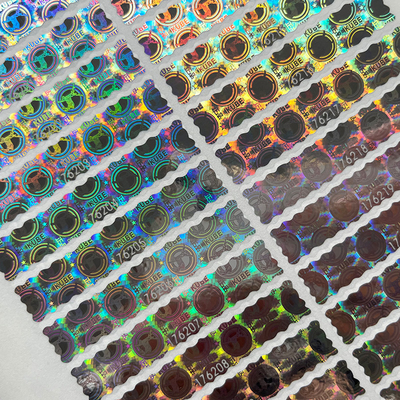 Dostosowane logo Made Label Holograficzna naklejka Efekt tęczy Niestandardowa naklejka z hologramem