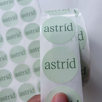 Niestandardowy tekstowy druk samoprzylepny Okrągłe naklejki na etykiety Wodoodporna rolka z naklejką winylową