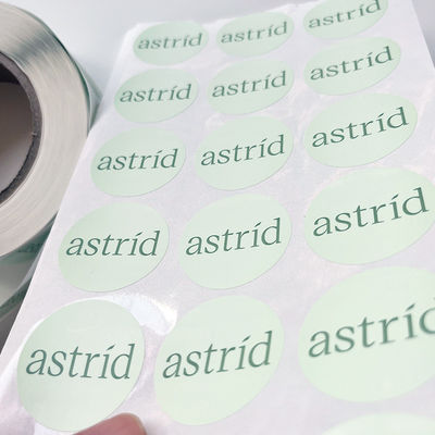 Niestandardowy tekstowy druk samoprzylepny Okrągłe naklejki na etykiety Wodoodporna rolka z naklejką winylową