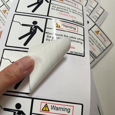 Wodoodporne opakowanie Drukowane winylowe naklejki ostrzegawcze Niestandardowe logo