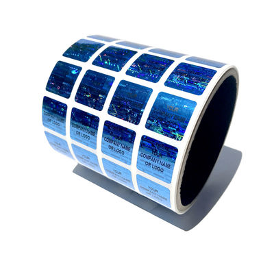 Zabezpieczające przed podróbkami złote i srebrne naklejki z hologramem