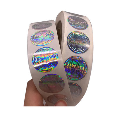 Wodoodporne autentyczne naklejki 2D 3D z okrągłym hologramem