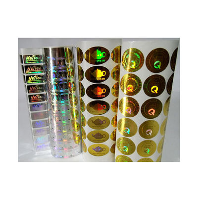 Wodoodporne autentyczne naklejki 2D 3D z okrągłym hologramem