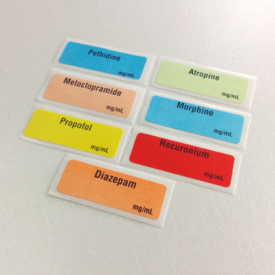 Kolorowe etykiety ostrzegawcze na lekach BOPP CMYK, etykiety ostrzegawcze na lekach na receptę