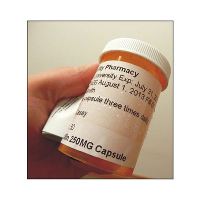 Kolorowe etykiety ostrzegawcze na lekach BOPP CMYK, etykiety ostrzegawcze na lekach na receptę
