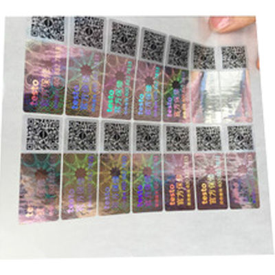 Matowe laminowane etykiety zabezpieczające przed manipulacją, przezroczyste naklejki holograficzne