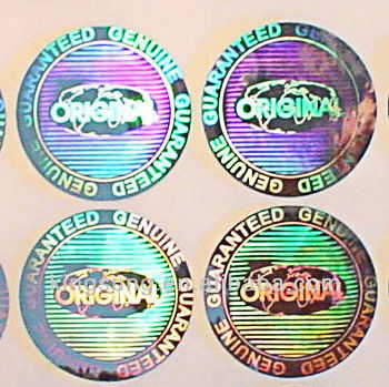 ISO9001 2008 Naklejka z hologramem w kolorze srebrnym CMYK, niestandardowe naklejki z hologramem zabezpieczającym
