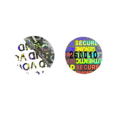 ISO9001 Zabezpieczające fałszywe holograficzne naklejki winylowe