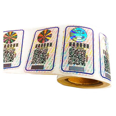 Etykiety zabezpieczające z winylowym kodem QR i hologramem