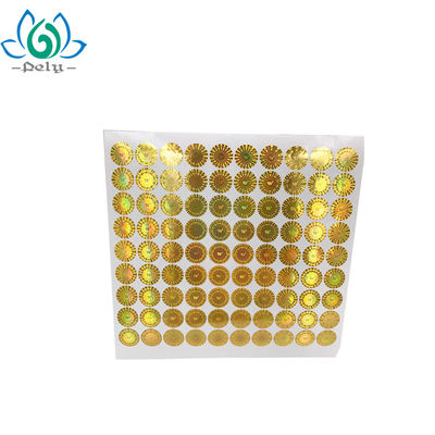 Pely Round Tamper Seal Stickers Niestandardowe naklejki z hologramem 3D