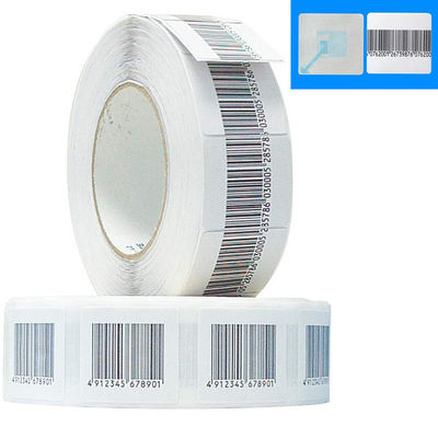 Anti Theft RF 4 * 4cm Miękka etykieta z kodem kreskowym Etykieta Etykieta 8,2 MHz EAS Security Rolka z kodem kreskowym