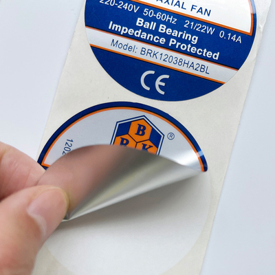 60mm 40mm Wodoodporne naklejki wycinane Błyszcząca naklejka samoprzylepna Rolka papieru