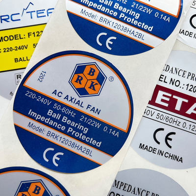 60mm 40mm Wodoodporne naklejki wycinane Błyszcząca naklejka samoprzylepna Rolka papieru