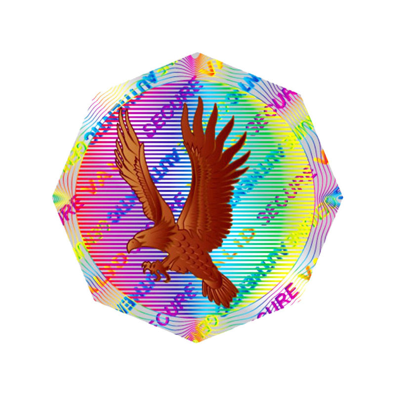ISO9001 2008 Naklejka z hologramem w kolorze srebrnym CMYK, niestandardowe naklejki z hologramem zabezpieczającym